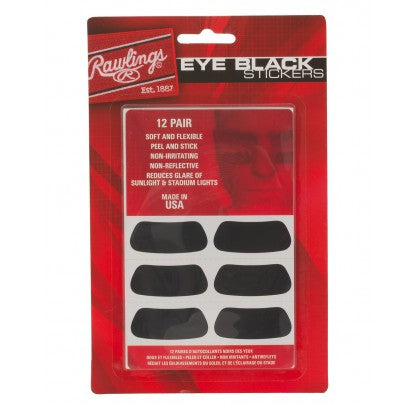 Rawlings Eye Black Stickers - Negro