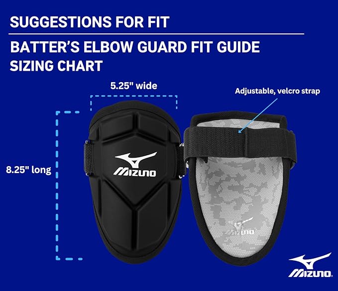 Codera Mizuno Batters Elbow Guard - White