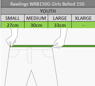 Rawlings WRB150G Girls Belted 150 - White
