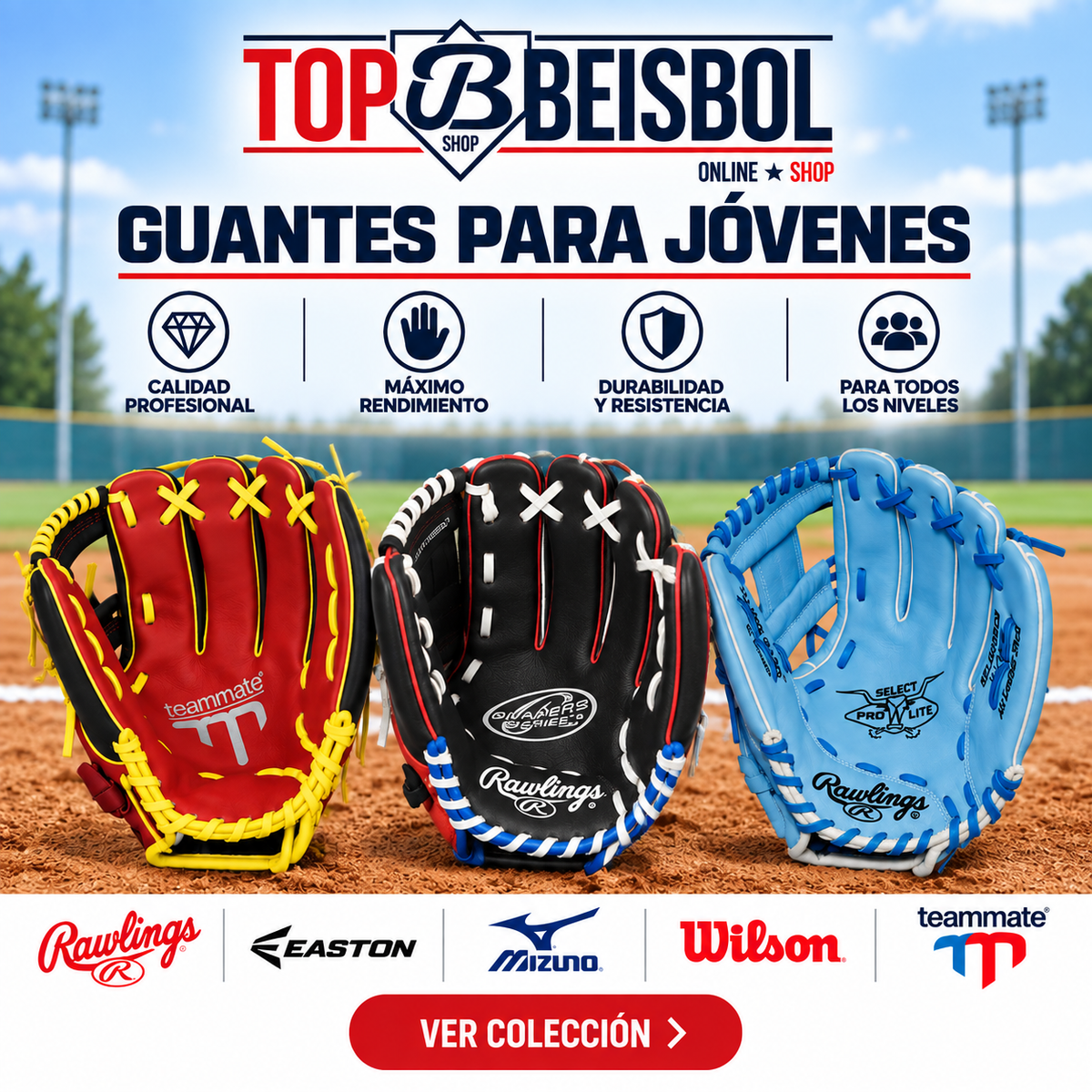 Guantes para jóvenes