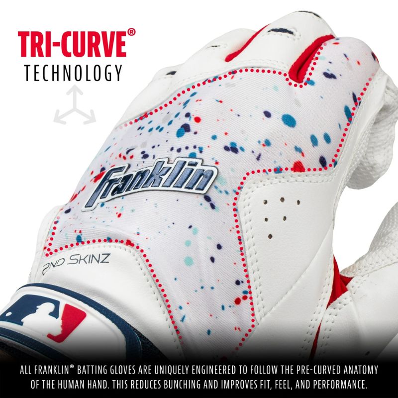 Franklin 2nd Skinz Drip White/Red/Blue - Youth