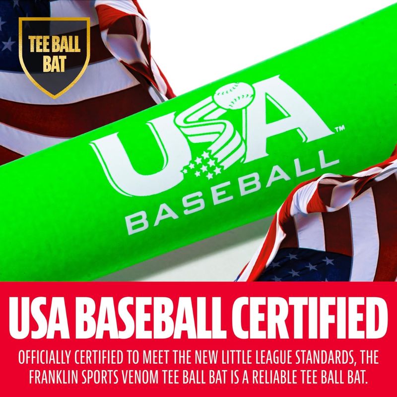 Franklin USA Venom 1000 Series Aluminum USA Baseball Tee Ball Bat Youth (-10)