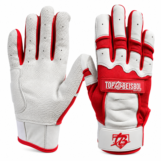 Guantillas TopBeisbol Skinfit 2.0 Series - Blanco/Rojo