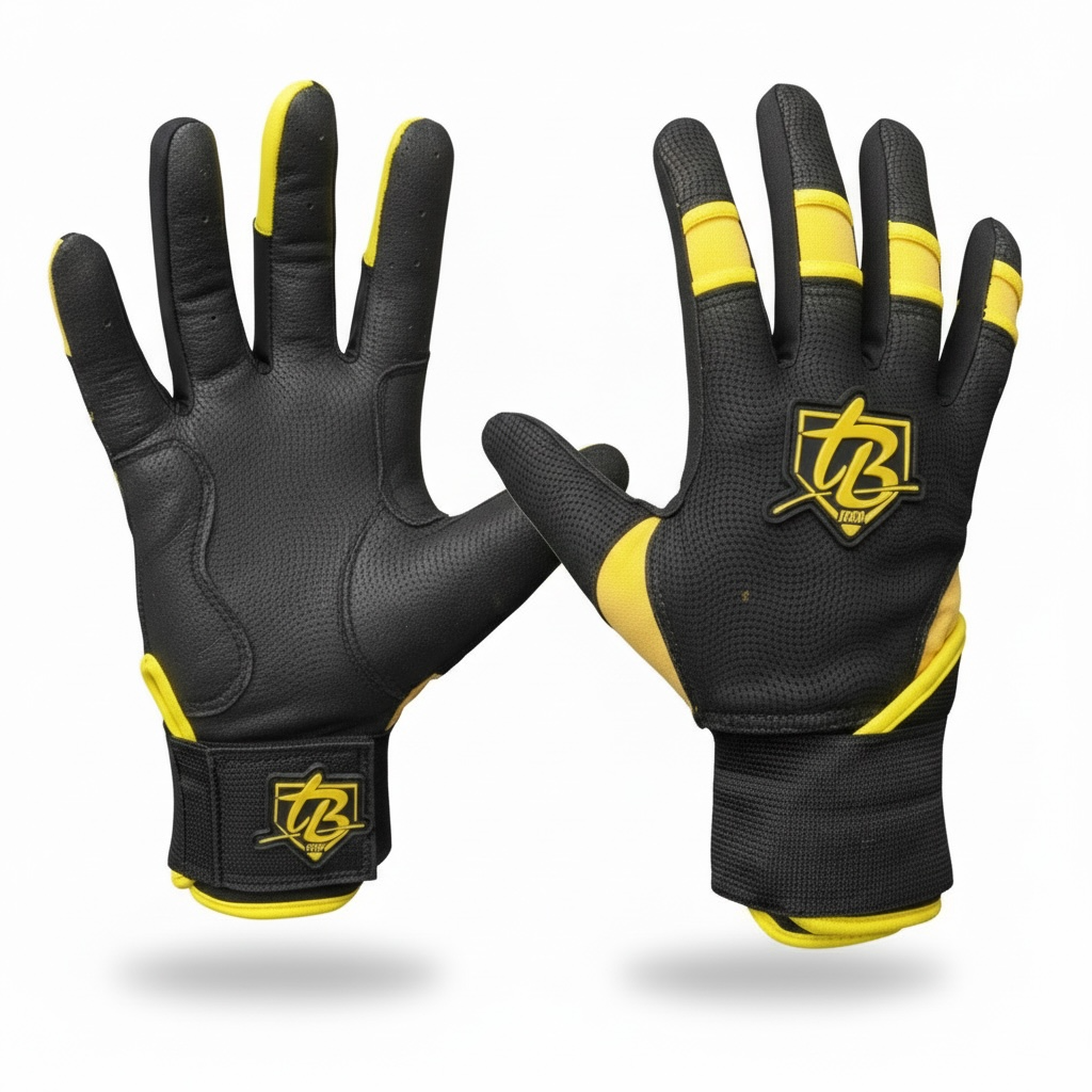 Guantillas TopBeisbol Powerstrap Series - Negro/Amarillo