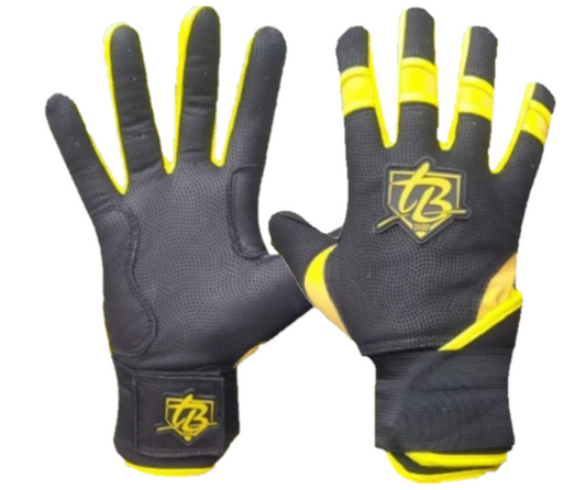 Guantillas TopBeisbol Powerstrap Series - Negro/Amarillo