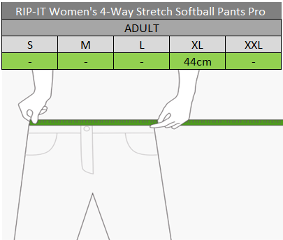 RIP-IT Women's 4-Way Stretch Softball Pants Pro - Negro