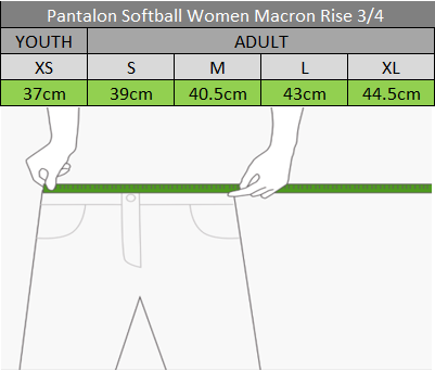 Pantalon Softball Women Macron Rise 3/4 - Blanco