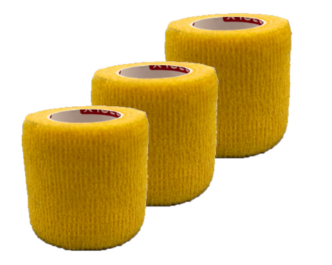 Venda elástica autoadhesiva - Amarillo (pack3)