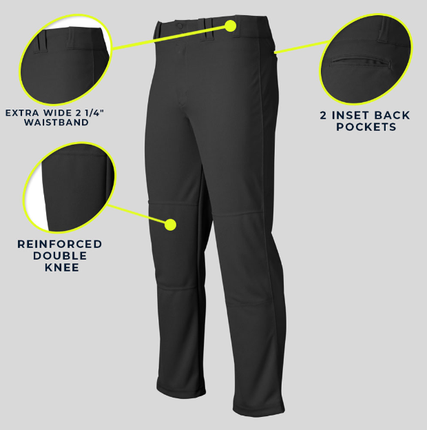 Pantalon Champro Men's MVP Open Bottom - Negro