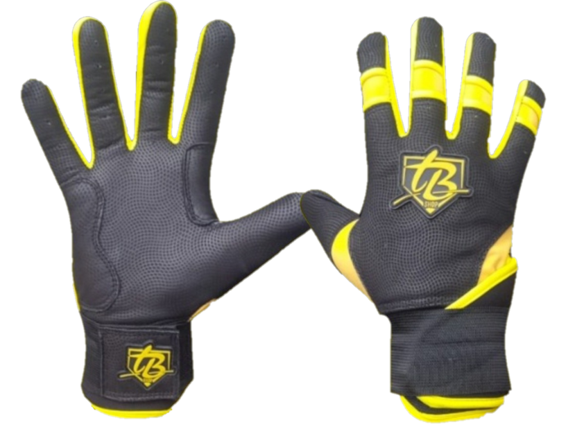 Guantillas Topbeisbol Powerstrap Series - Negro/Amarillo