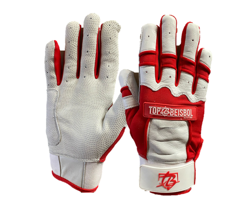 Guantillas TopBeisbol Skinfit 2.0 Series - Blanco/Rojo